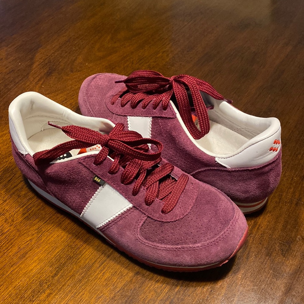 Botas 66 Richelieu burgundy/white unisex sneaker size 39